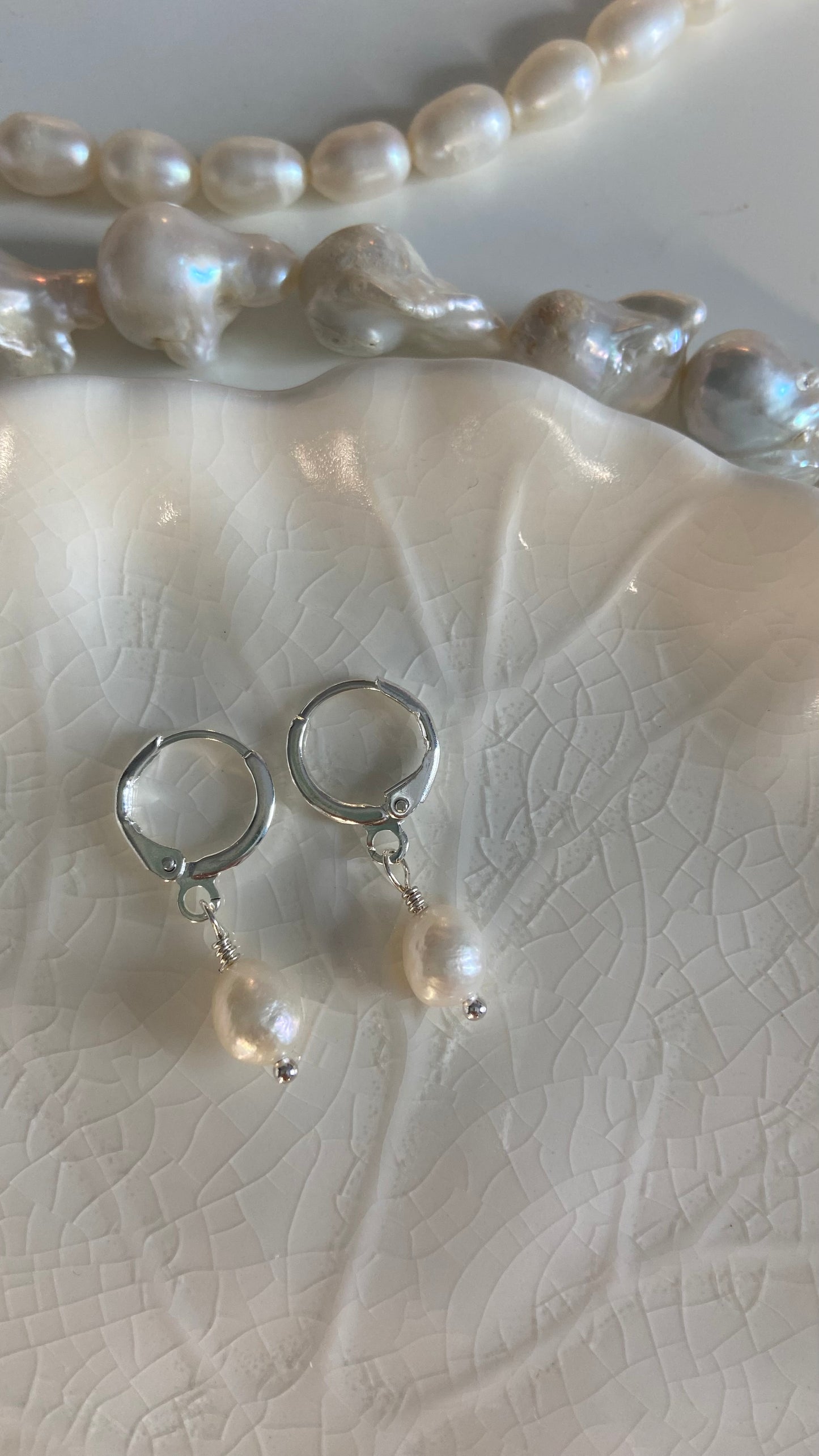 Pinch Me Pearl Hoops