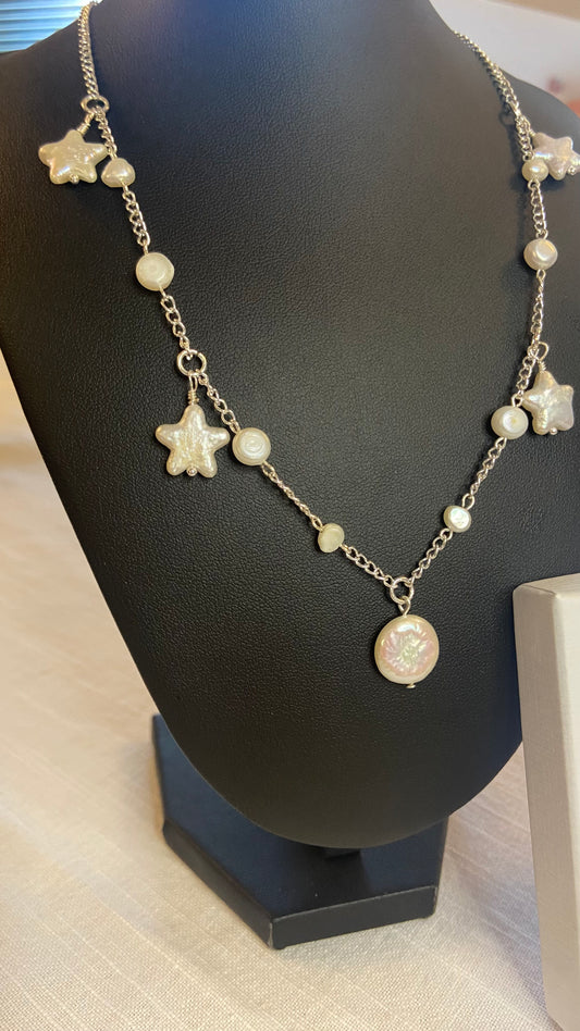 Moon and Stars Necklace